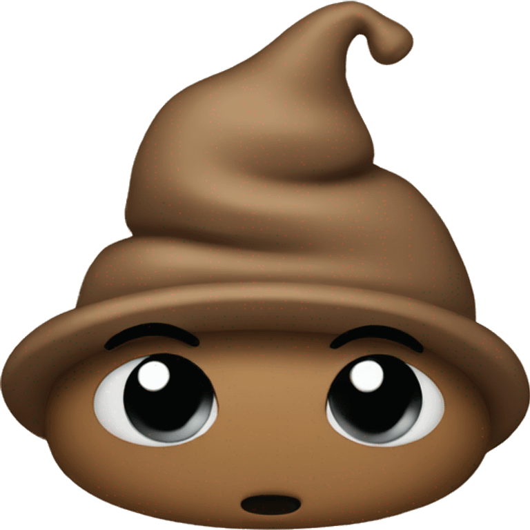 Poop with a hat emoji