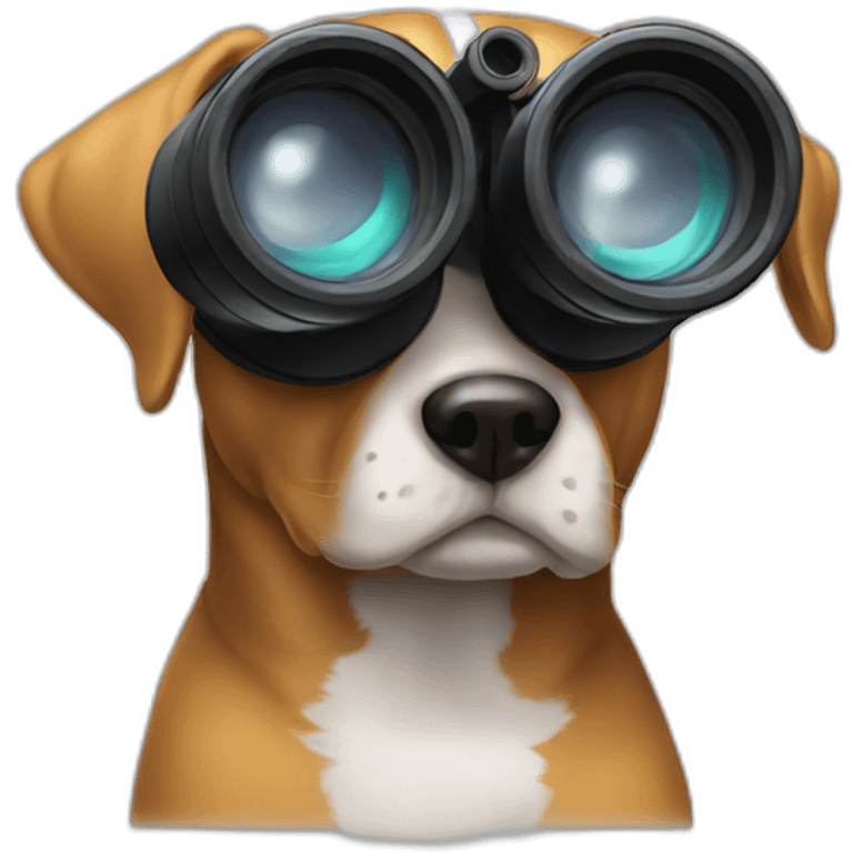 dog with binoculars emoji