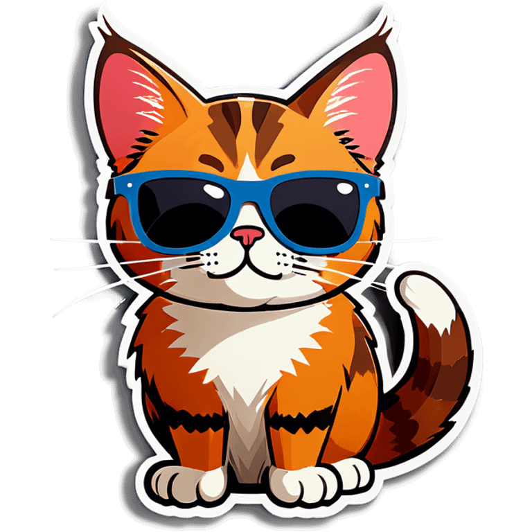 Cat with sunglasses emoji