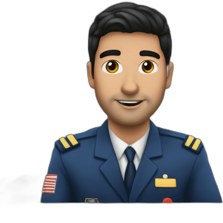 Luis Altamuro piloting his A320 simulator emoji