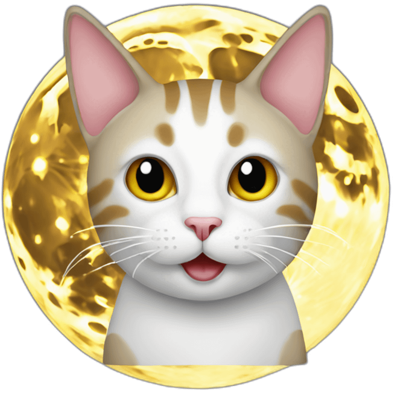 cat on moon emoji