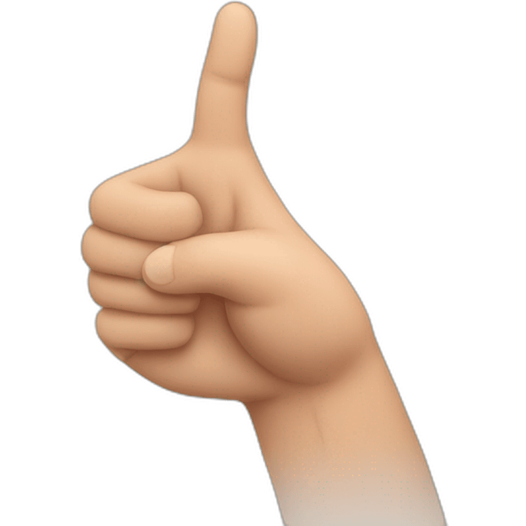 thumb between index and next fingers emoji