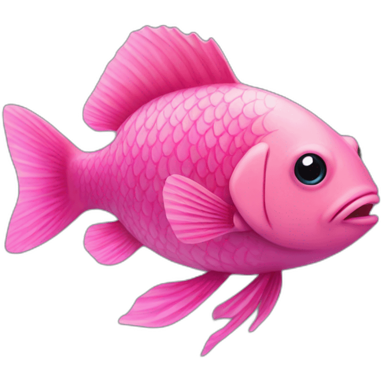 Pink fish emoji