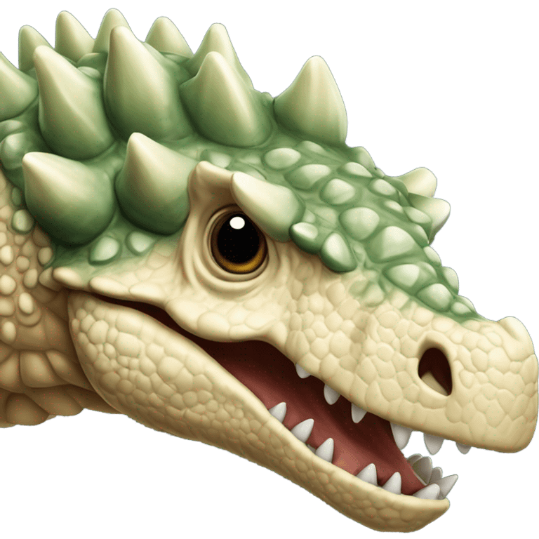 herbivore Ankylosaurus head emoji