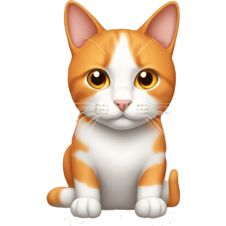 Orange and white cat emoji