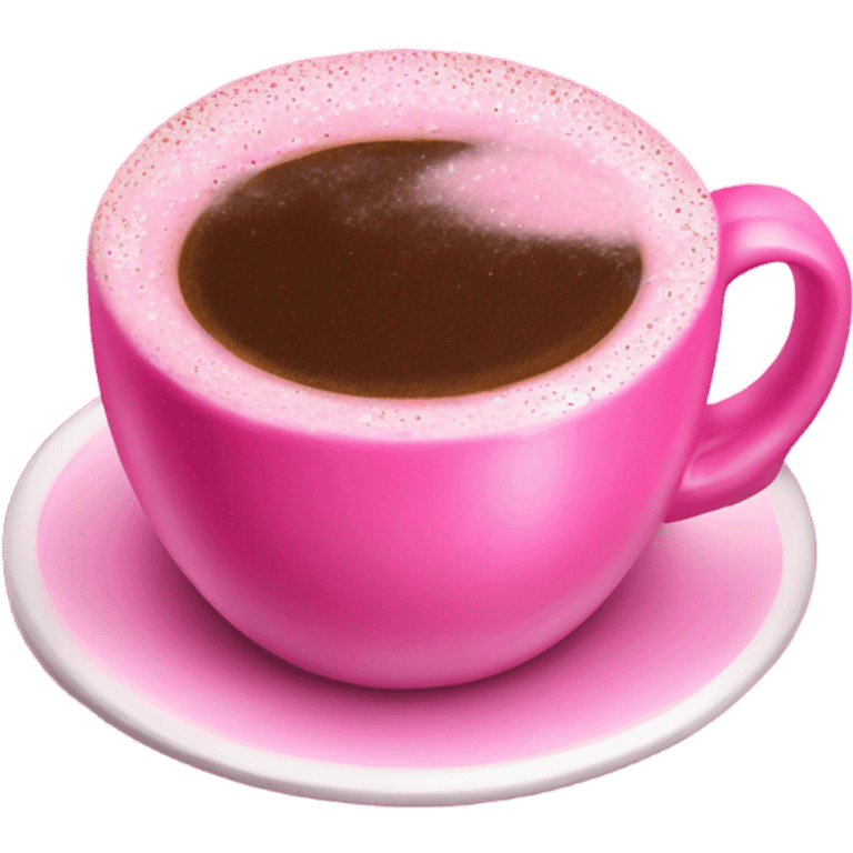 Pink coffee emoji