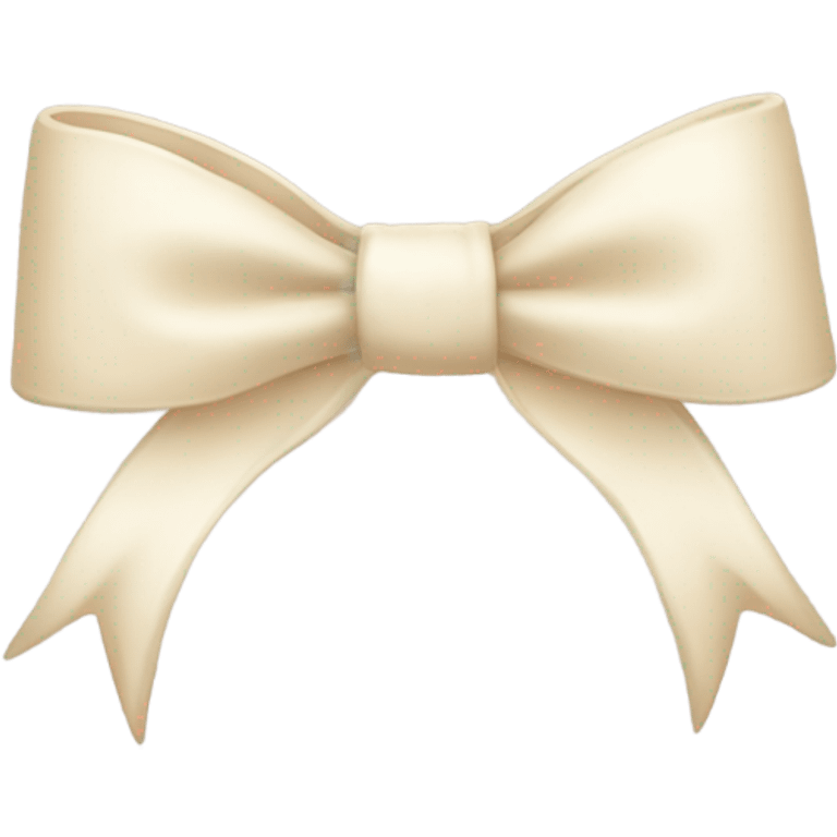 Cream bow emoji