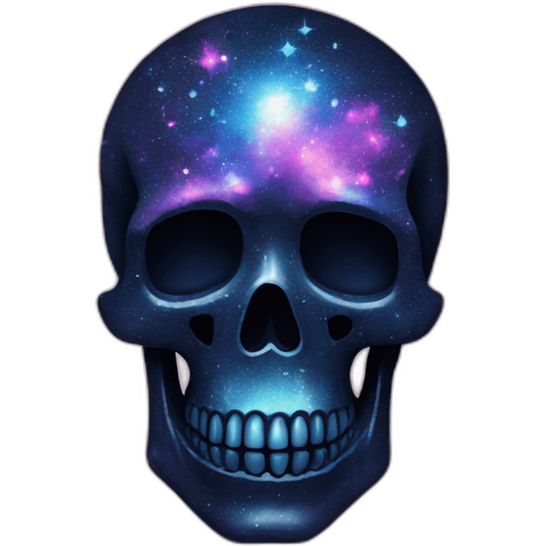 galaxy glitter skull emoji