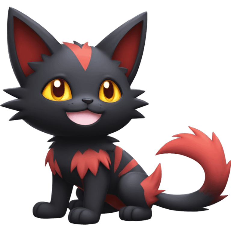  Kawaii Edgy Cool Beautiful Torracat-Litten-Zorua-Zoroark full body emoji