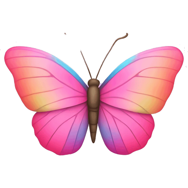 pink rainbow butterfly  emoji