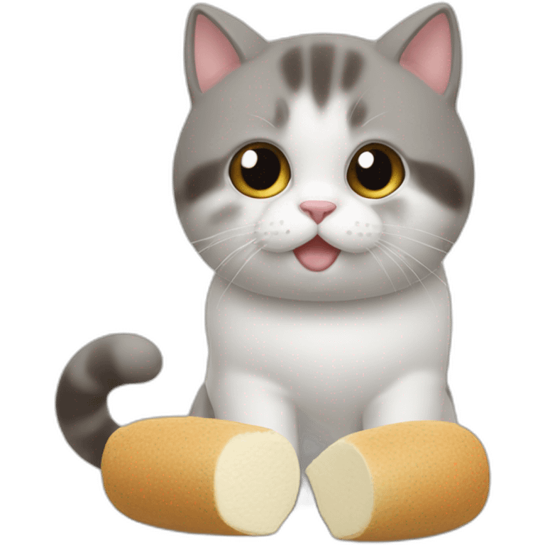 Chat qui boit du lait emoji