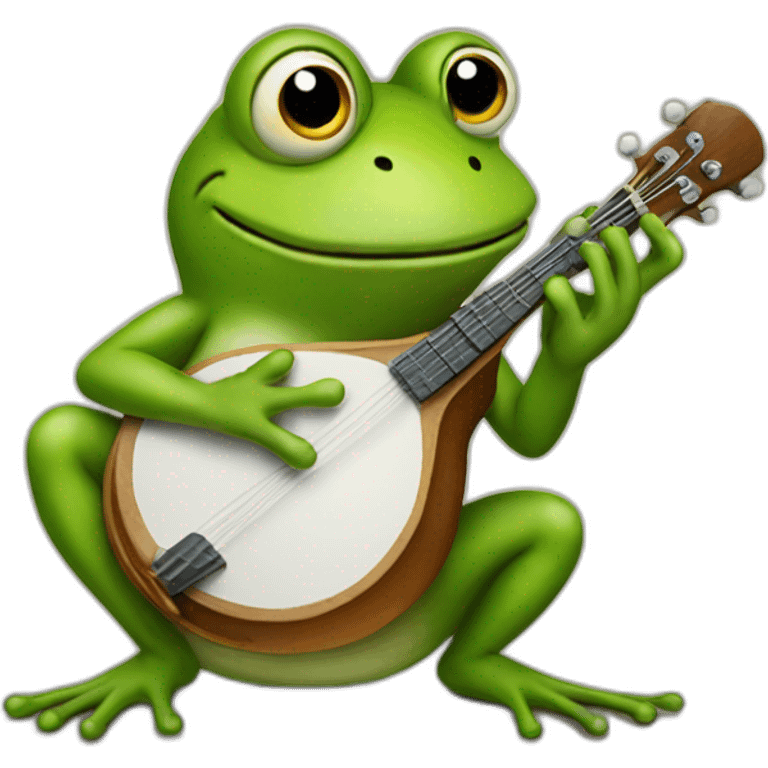 frog playing mandolin emoji