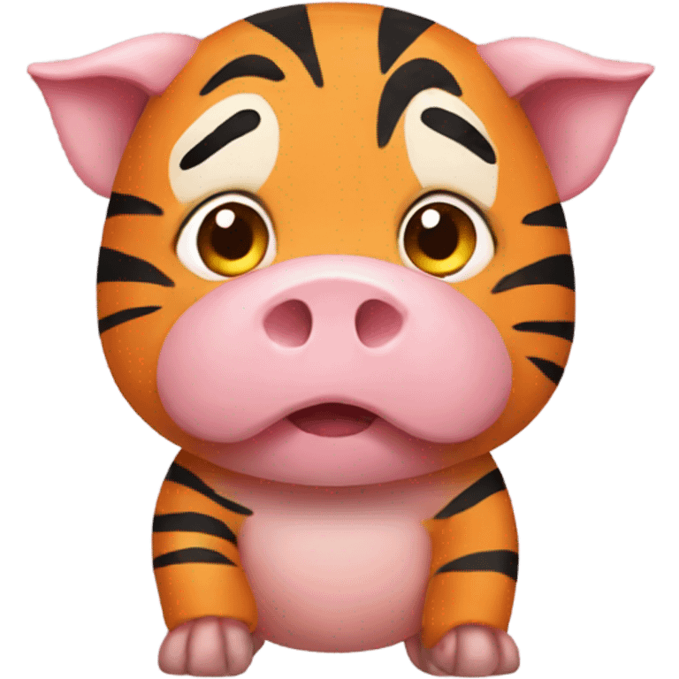 A pig with Tiger costume emoji