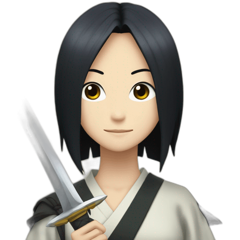 Rukia Kuchiki holding sword emoji