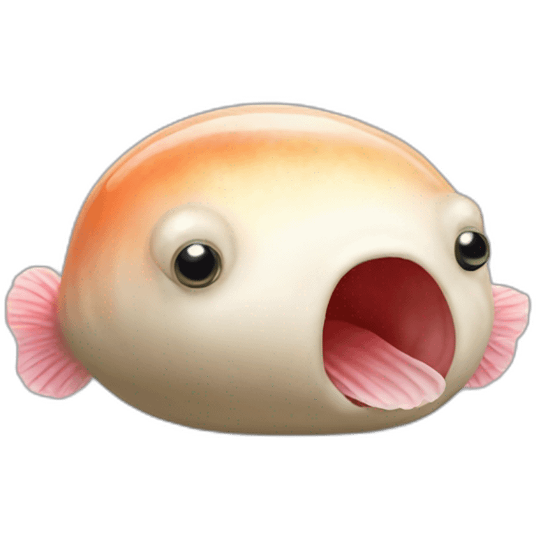 Champignon qui embrasse un blobfish emoji