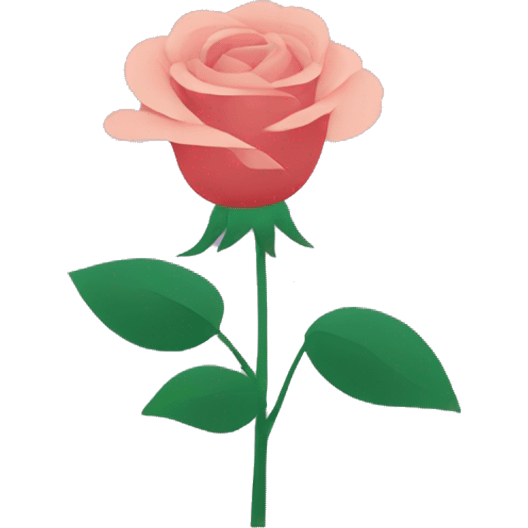 Minimalist vector art of a straight rose plant. emoji