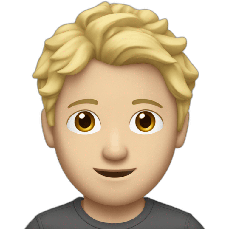 caucasian man with blond hair and a pair of jordans on his feet emoji