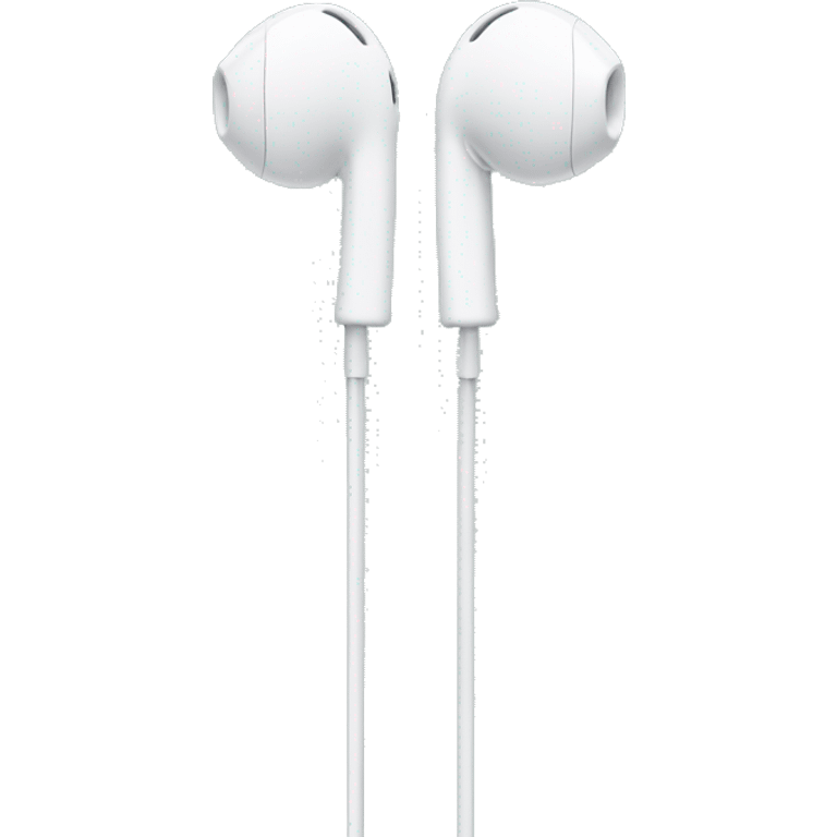 old apple earbuds with sound coming out emoji