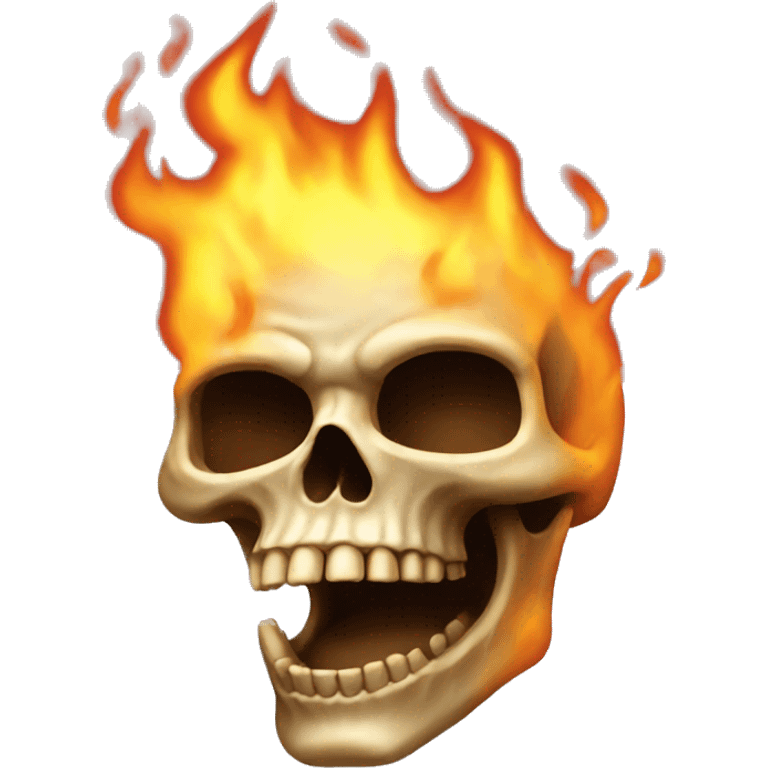 skull with fire  emoji