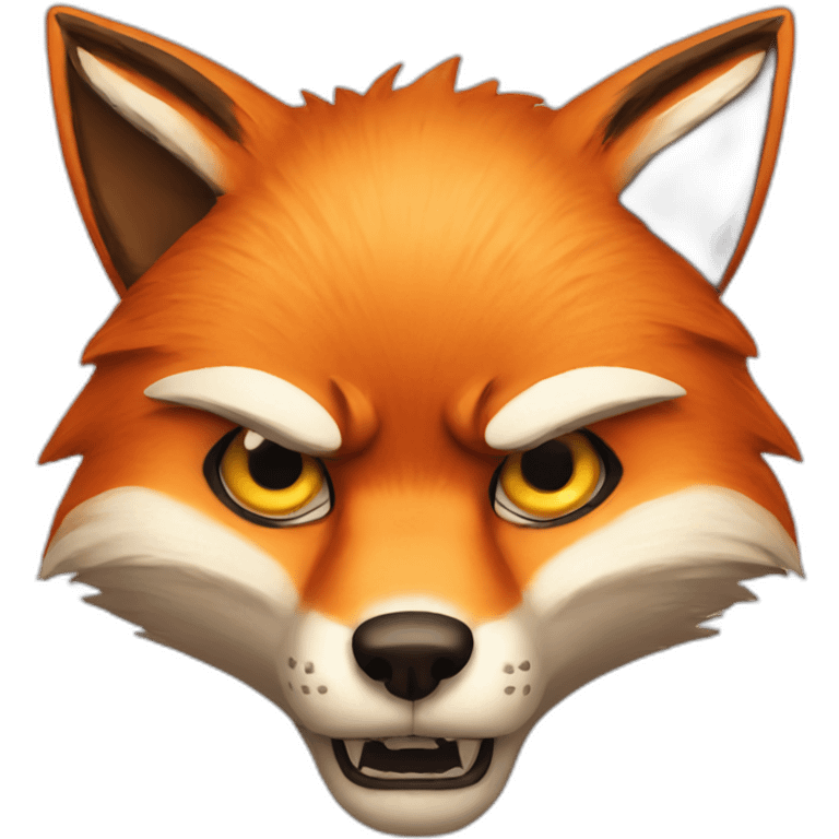 Angry fox face emoji