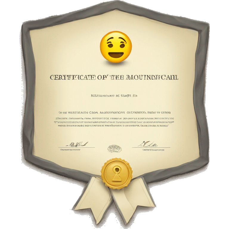 Certificate emoji