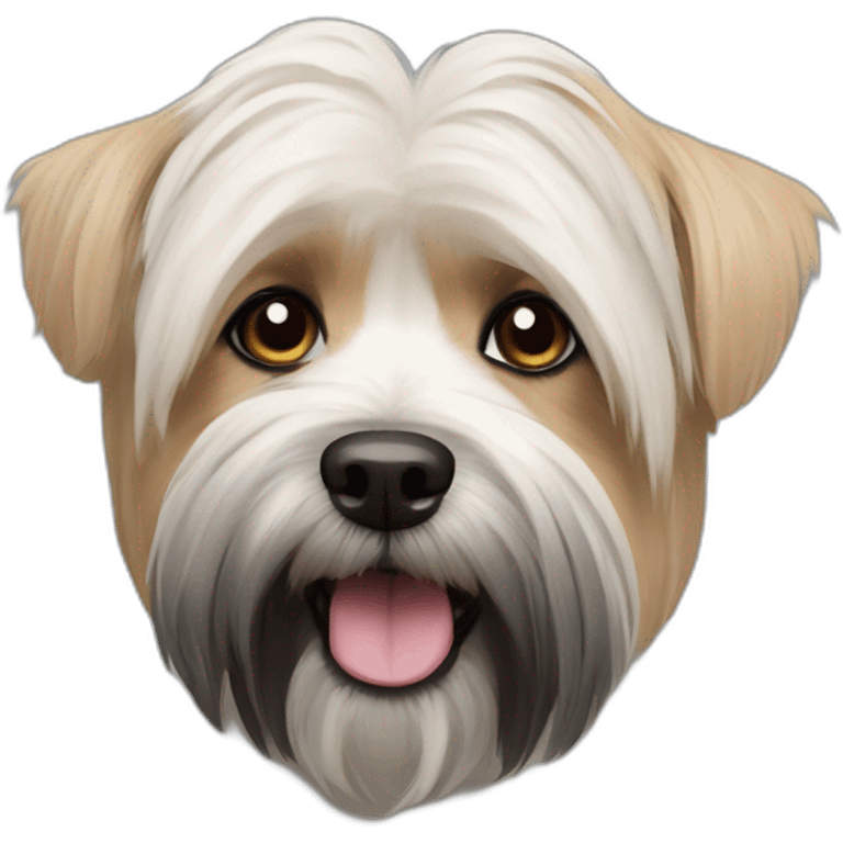 Cross breed of terrier and Lhasa apso emoji