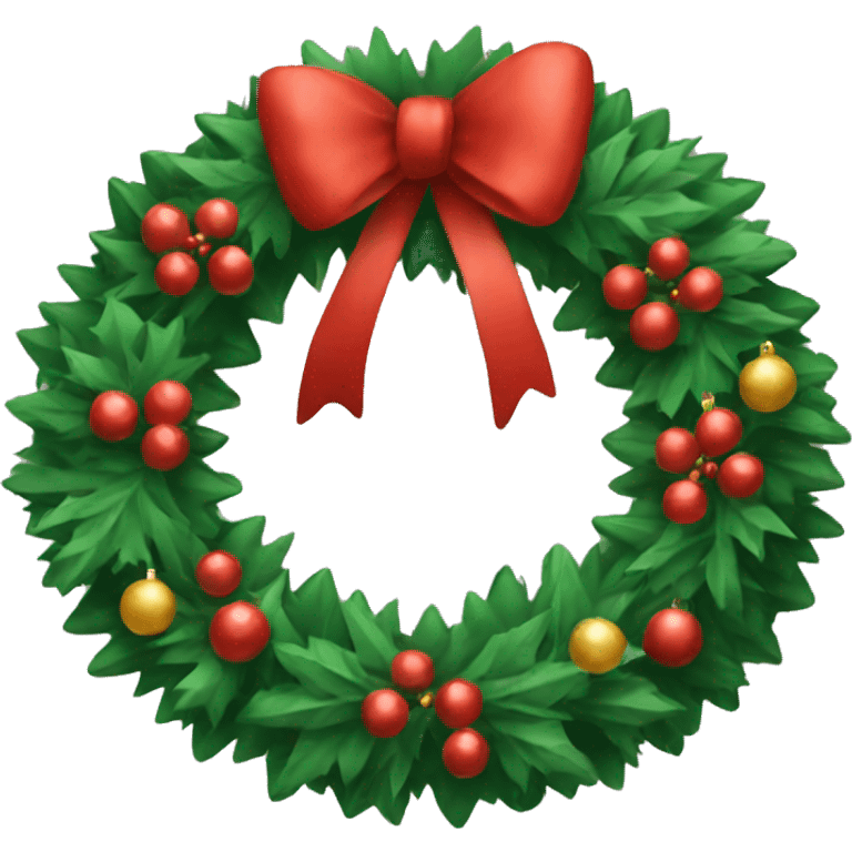 Christmas wreath emoji