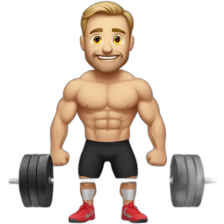 polish man lifting weights emoji