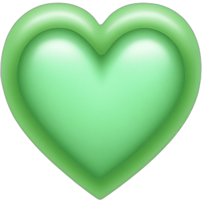 Pale green heart emoji