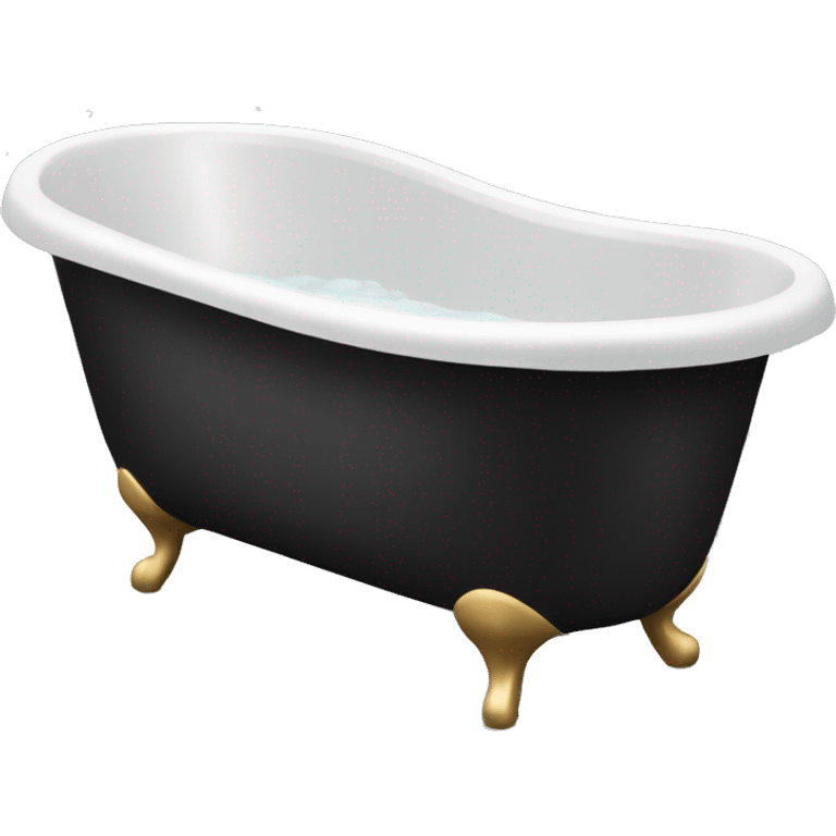 Bubbles black bathtub emoji