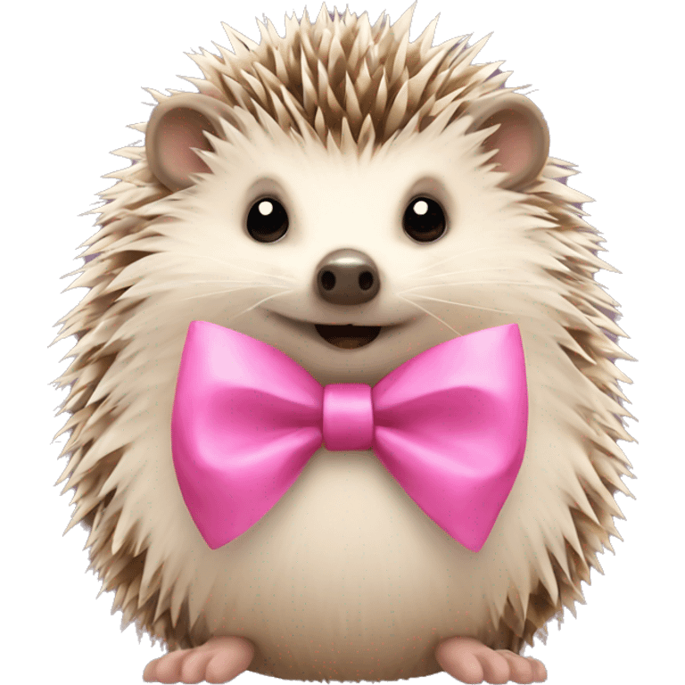 hedgehog with a pink bow emoji