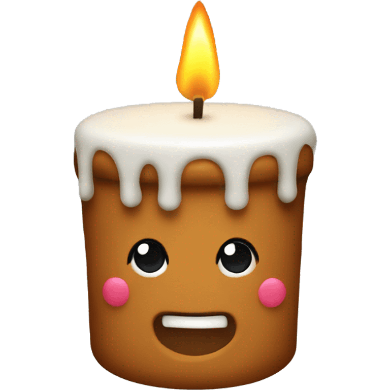 Gingerbread candle  emoji