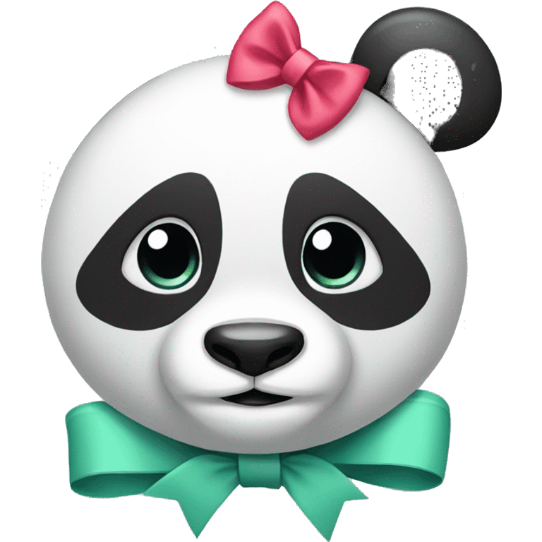 Panda bear with bow emoji