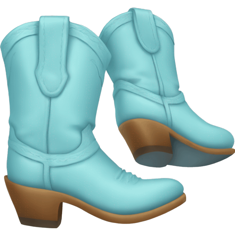 baby blue cowgirl boots emoji