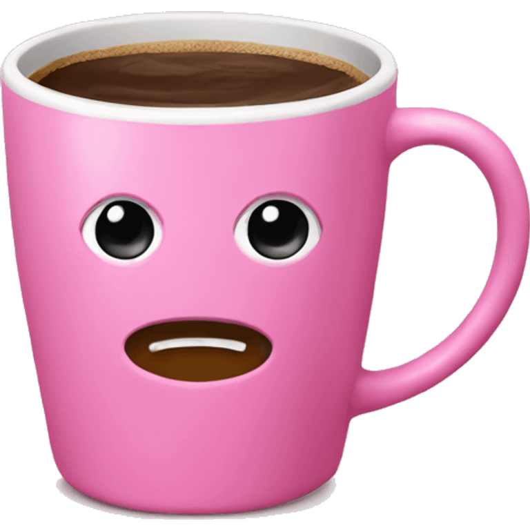 Coffee in a pink mug emoji