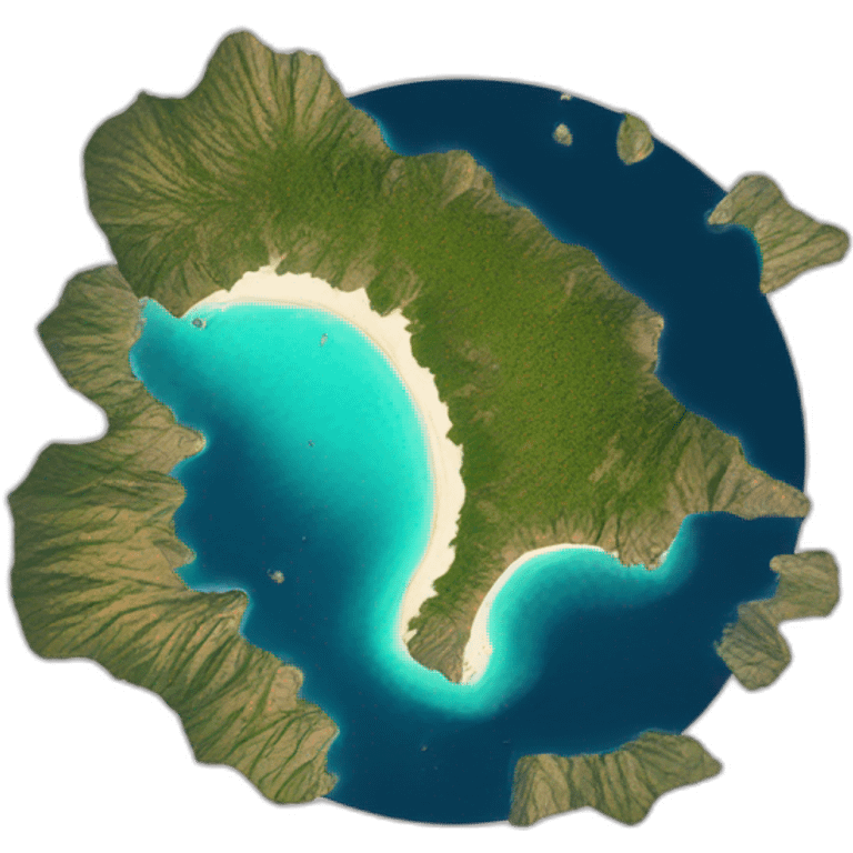 Island corsica from space emoji