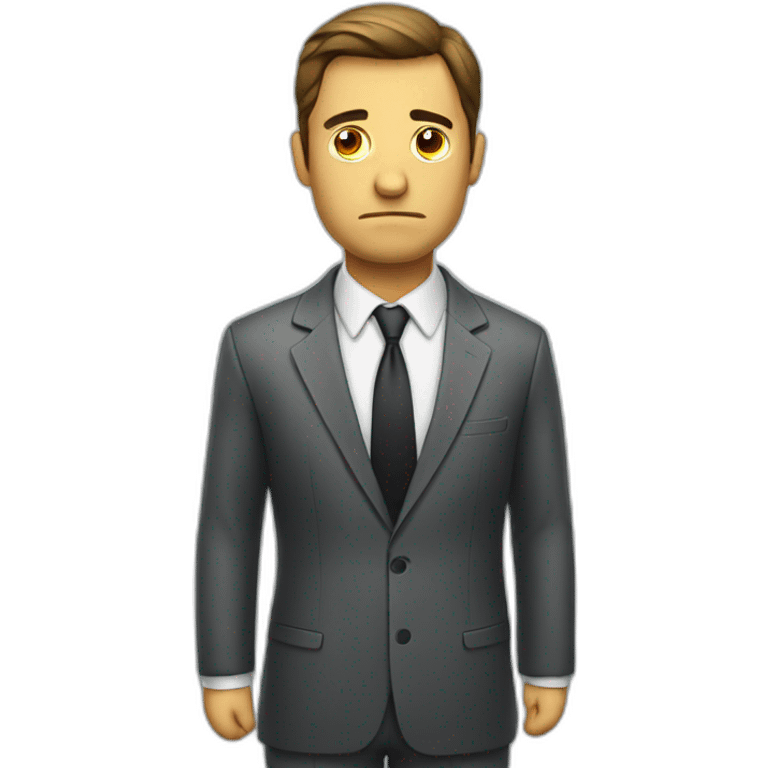 sad businessman emoji