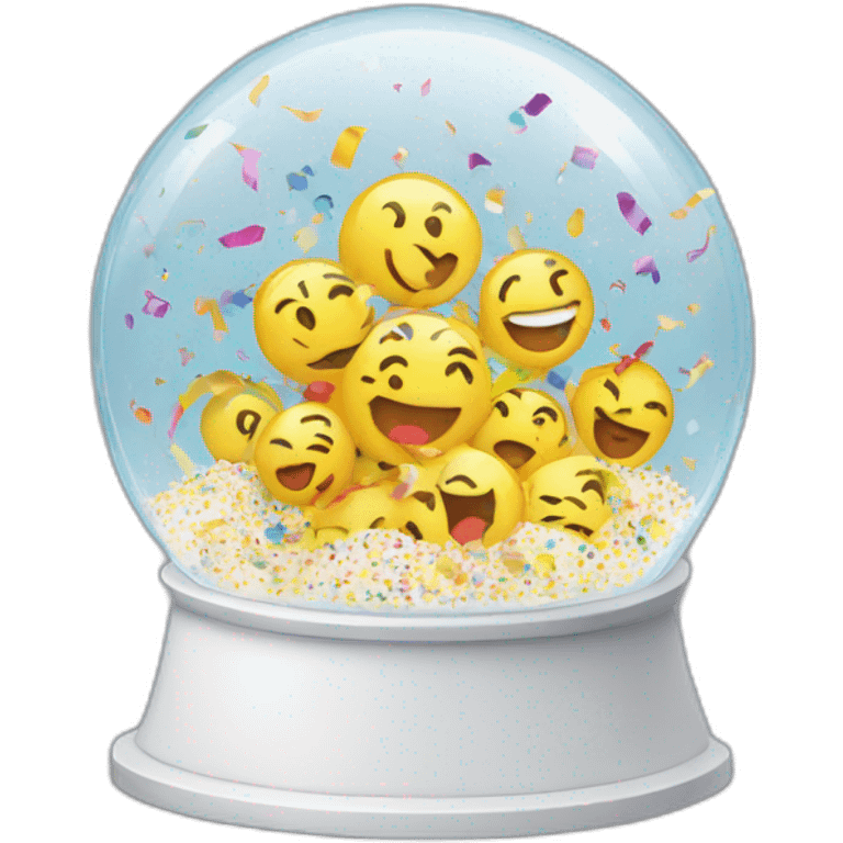 Confetti party snowglobe emoji