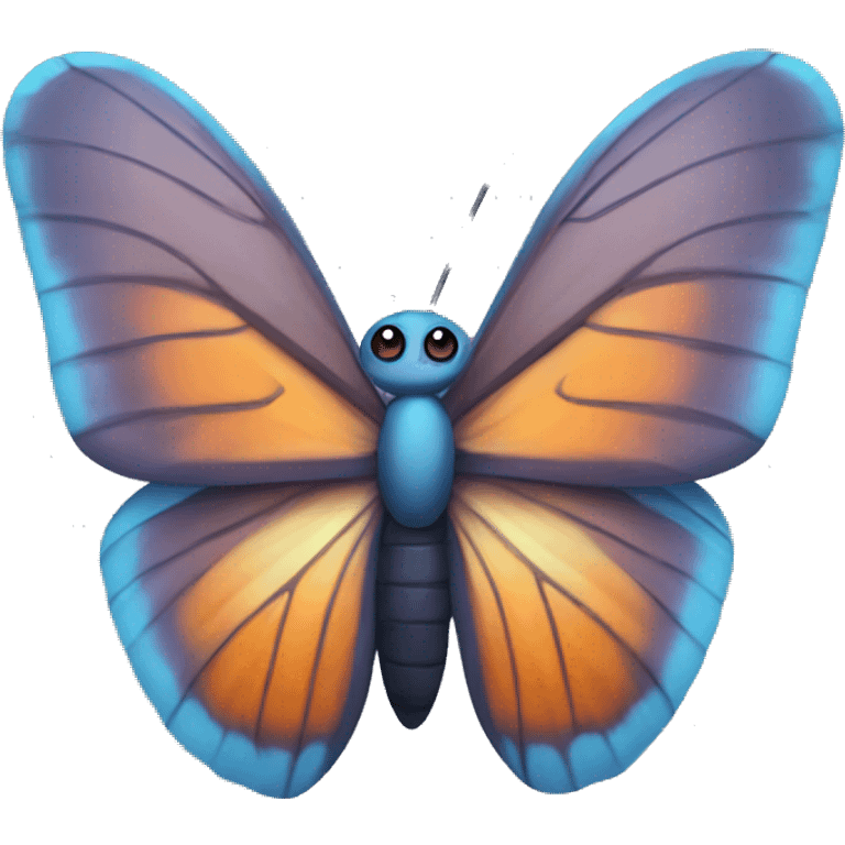 butterfly with muscles for wings emoji