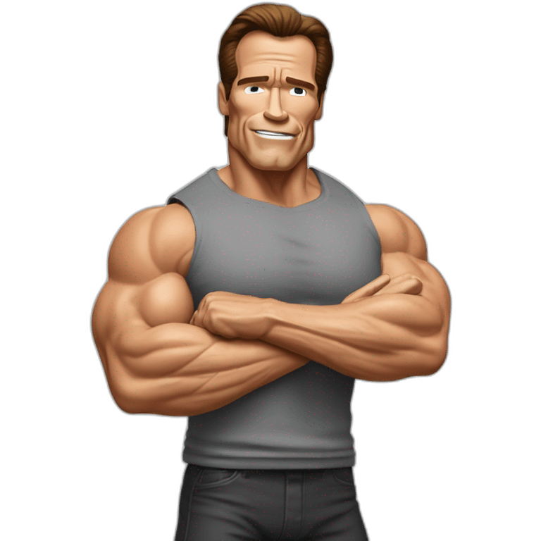 arnold schwarzenegger doing famous "just do it" pose emoji