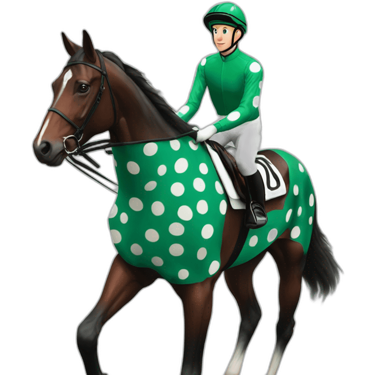 paul townend jockey dark green polka dot emoji