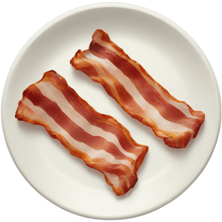 Small plate of bacon emoji