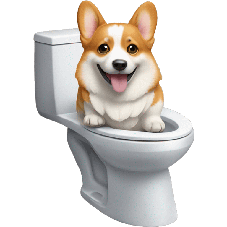 corgi in toilet emoji