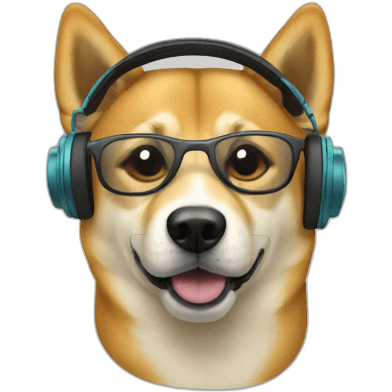 doge with headphones emoji