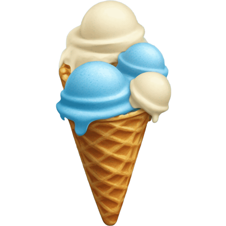 Blue ice cream  emoji