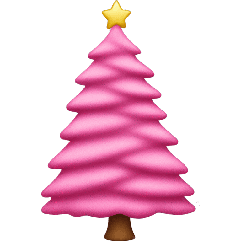 Pink christmas tree emoji