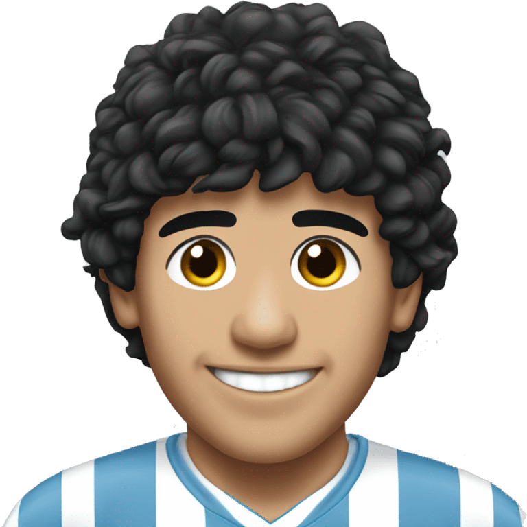 maradona argentina young smile emoji