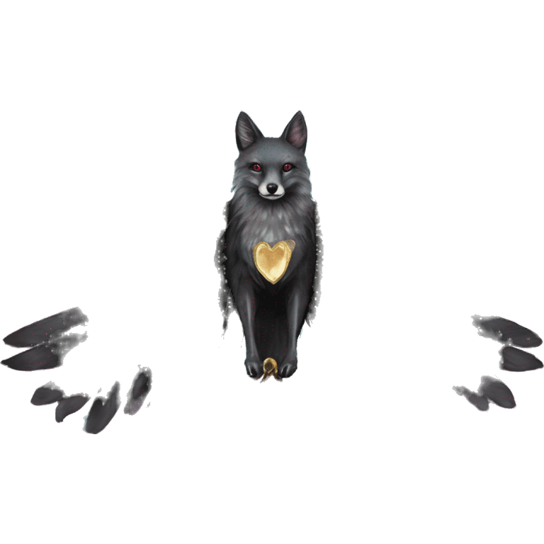 Dark black Beige cyan Pink magenta burgundy maroon cyan beige gray fox black stripes wearing gold jewellery gold piercings gold gilded vintage watercolour tie dye black raven wings emoji