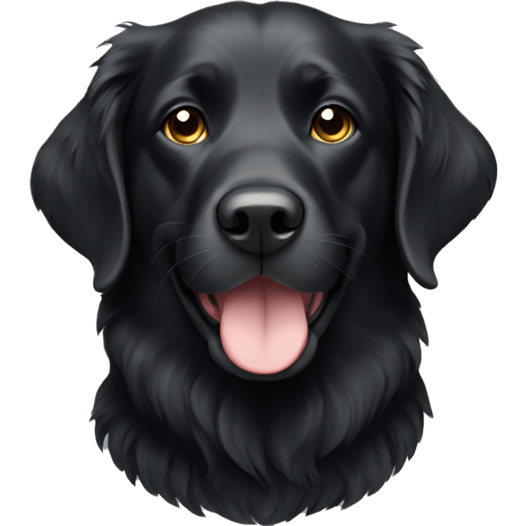 Black coat retriever  emoji