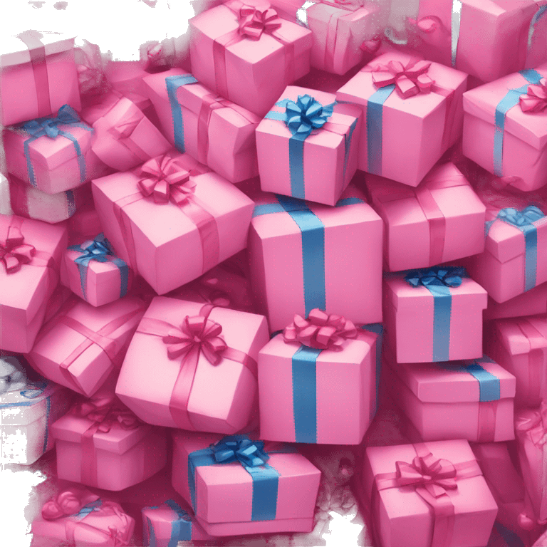 pink pile of presents emoji